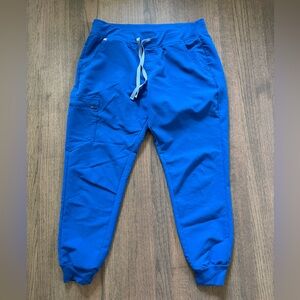 Figs Zamora Blue Jogger Pants with Drawstring-Size Large